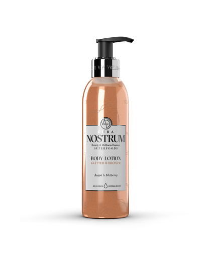 BODY LOTION GLITTER & BRONZE (200ml)<br />Argan & Mulberry